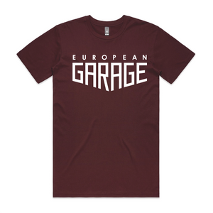 European Garage men's Logo T-Shirt-Burgundy