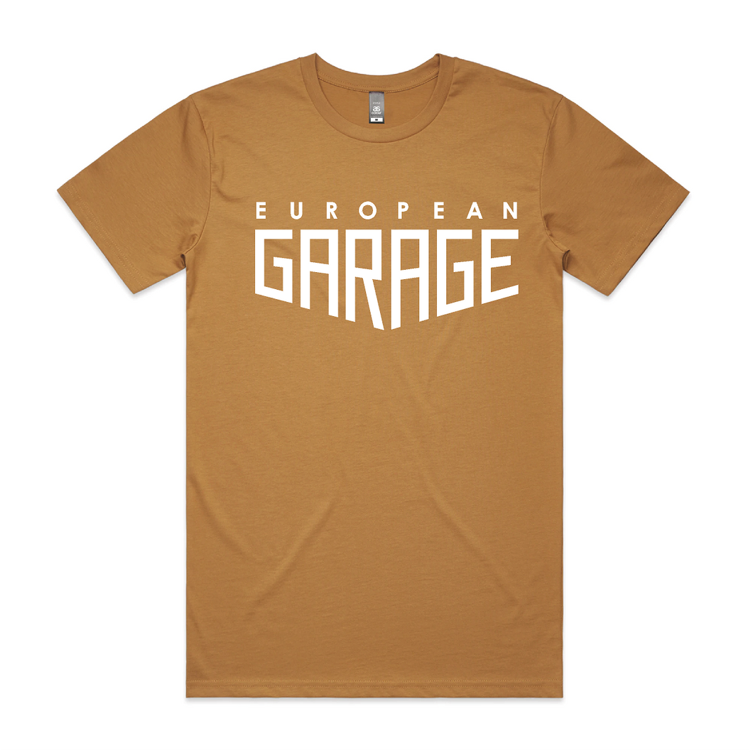 European Garage men's Logo T-Shirt-Camel