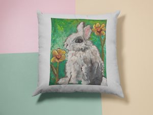 Bunny & Flower Cushion Cover