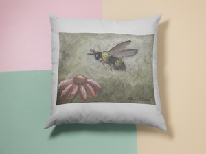 Flower & Bee Cushion Cover